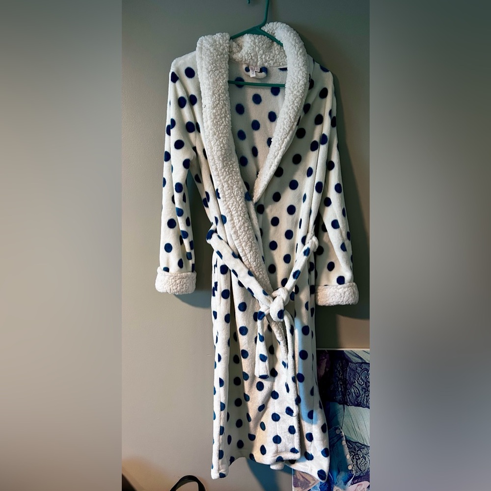 Polka Dot Plush Robe